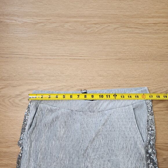 CABLE & GAUGE Sequin Pants Womens Large Trouser Pull-On Wide Leg Joggers NWT - Picture 5 of 9
